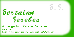 bertalan verebes business card